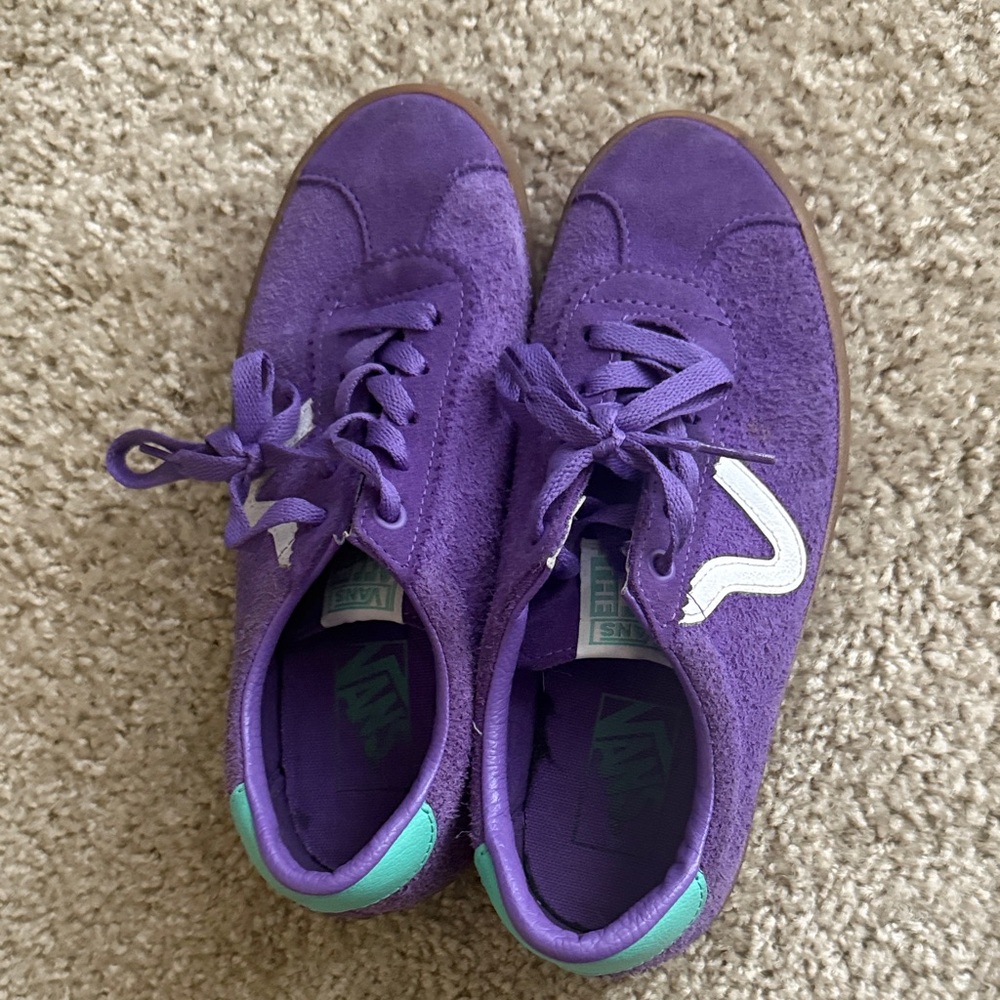 Vans Women's Purple and Teal Sneakers